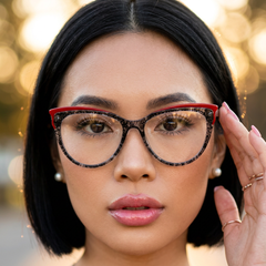 Melissa eyewear on model